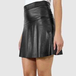 Genuine Leather Banana Republic Black Mini Skirt